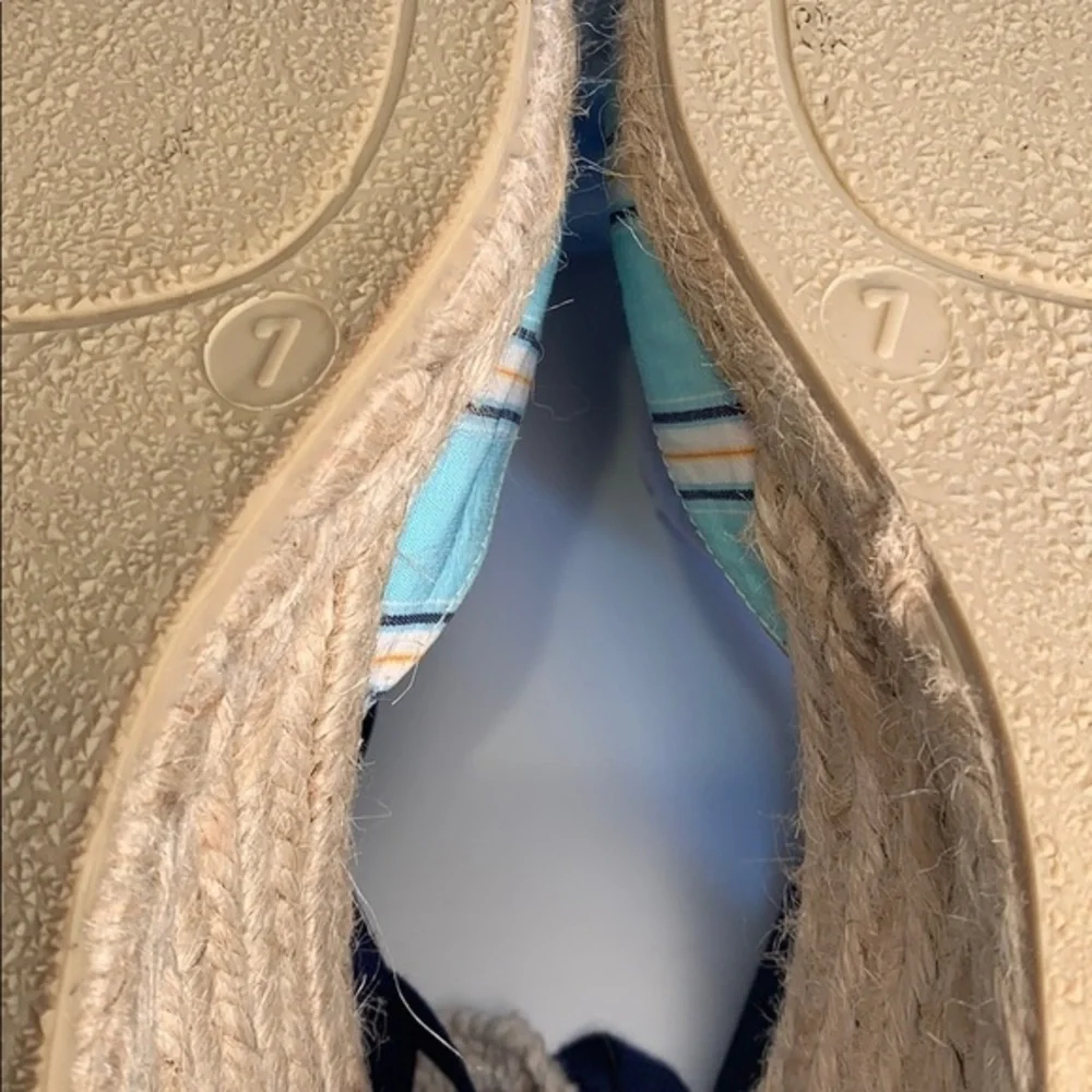 J. Crew Wedge Espadrilles Ankle Tie Size 7